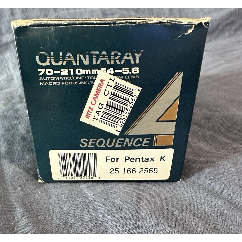 NEW Quantaray 70-210mm f4-5.6‎ Sequence Lens for Pentax K  25-166-2532